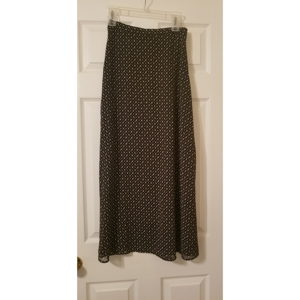 Long simple black skirt